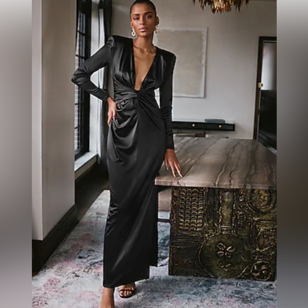 Express stretch satin dress